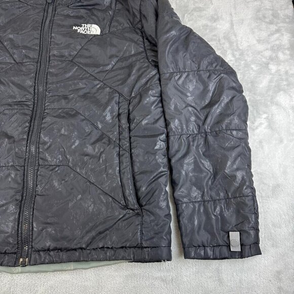 The North Face Black Patterned Puffer Jacket Women's Size XL - Picture 7 of 16
